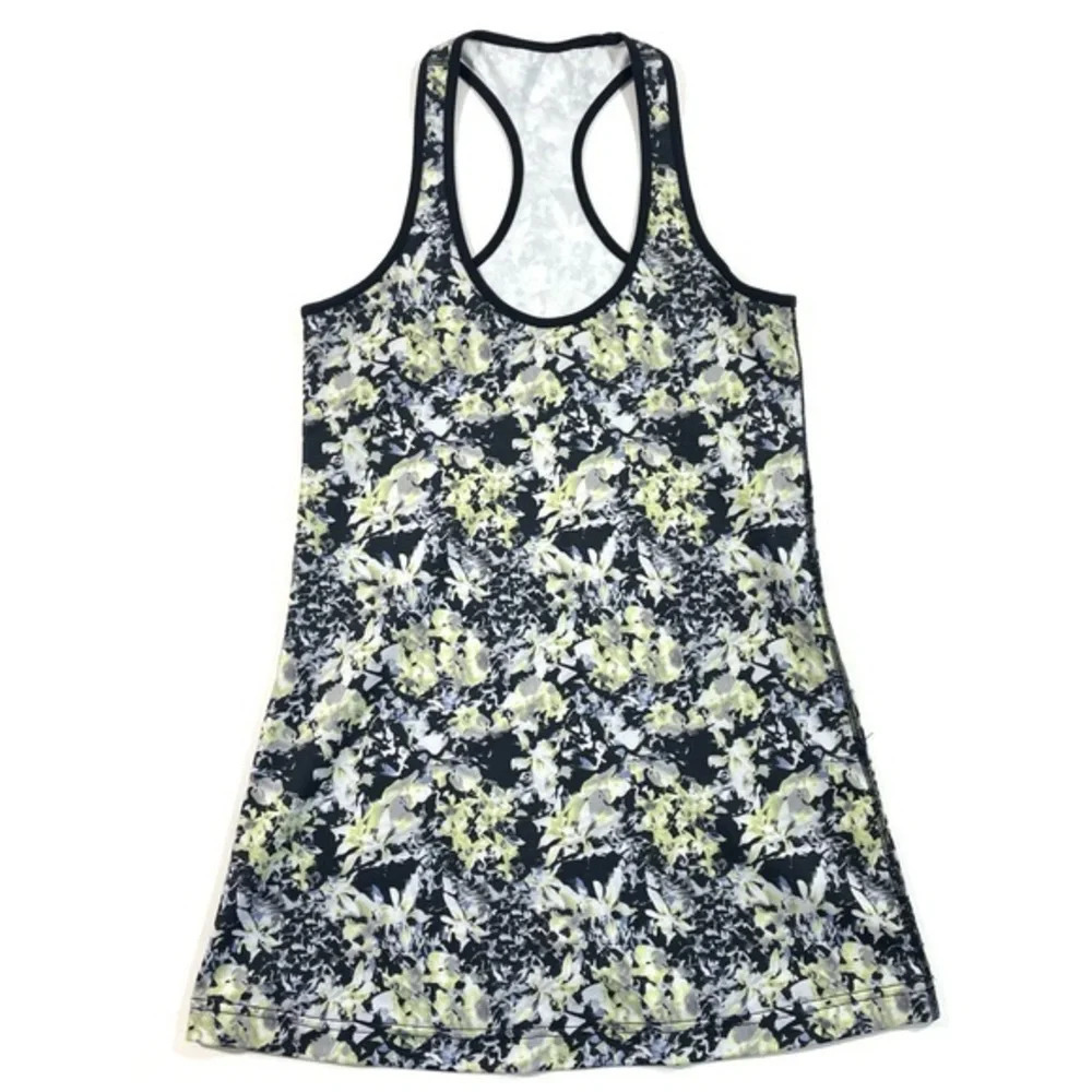 Lululemon Cool Racerback Crosscourt Petal Black Clarity Yellow